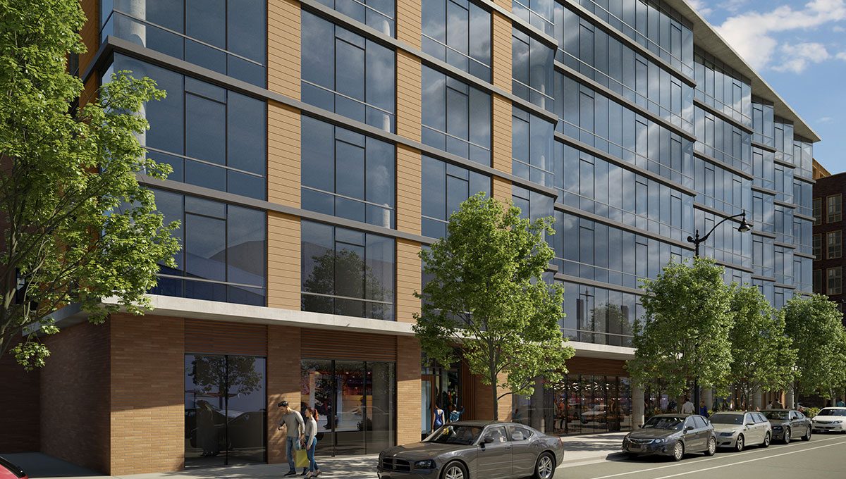 A rendering of the exterior of 1649 N. Halsted.