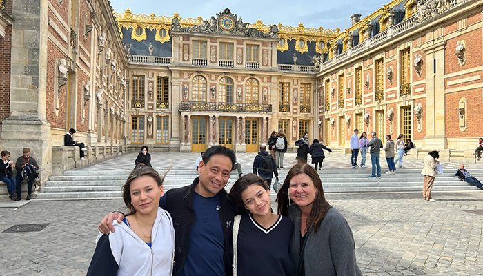 Blaz and his family enjoying a vacation in the picturesque and historically rich Versailles, France.